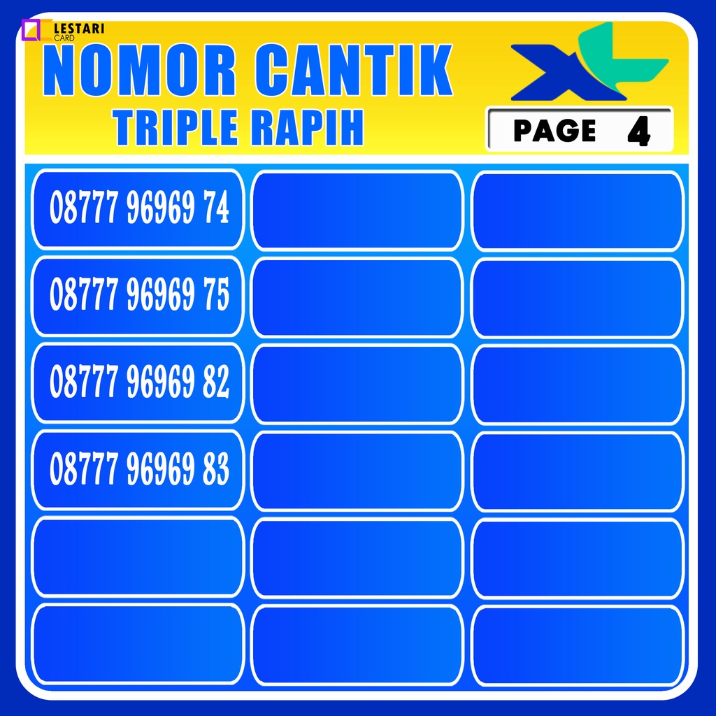 Kartu Perdana Nomor Cantik XL seri Triple 666 Murah