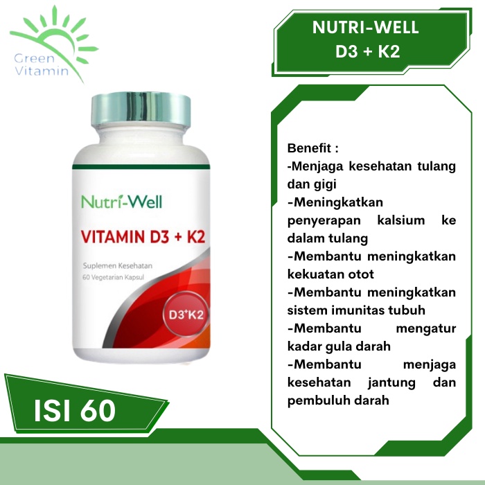 Nutriwell Vitamin D3 + K2 (60 Capsules)