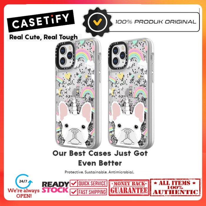 Original Case iPhone 11 Pro Max / 11 Pro / 11 CASETIFY Monochrome Silver - iPhone 11 Pro, French Bul