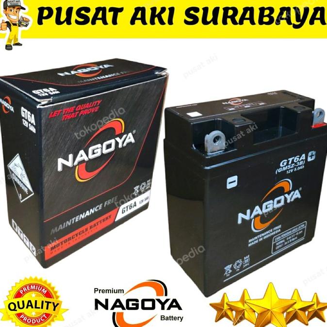 Original Accu Kering Nagoya Gt6A Motor Smash Vega Zr Supra X Legenda Debezzz