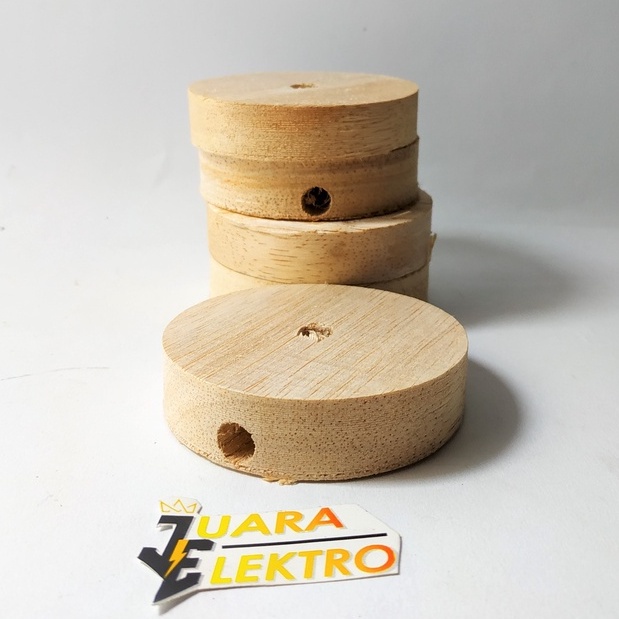 (1 PCS) Papan Kayu Bulat Ukuran Kecil | Dudukan Fitting Lampu