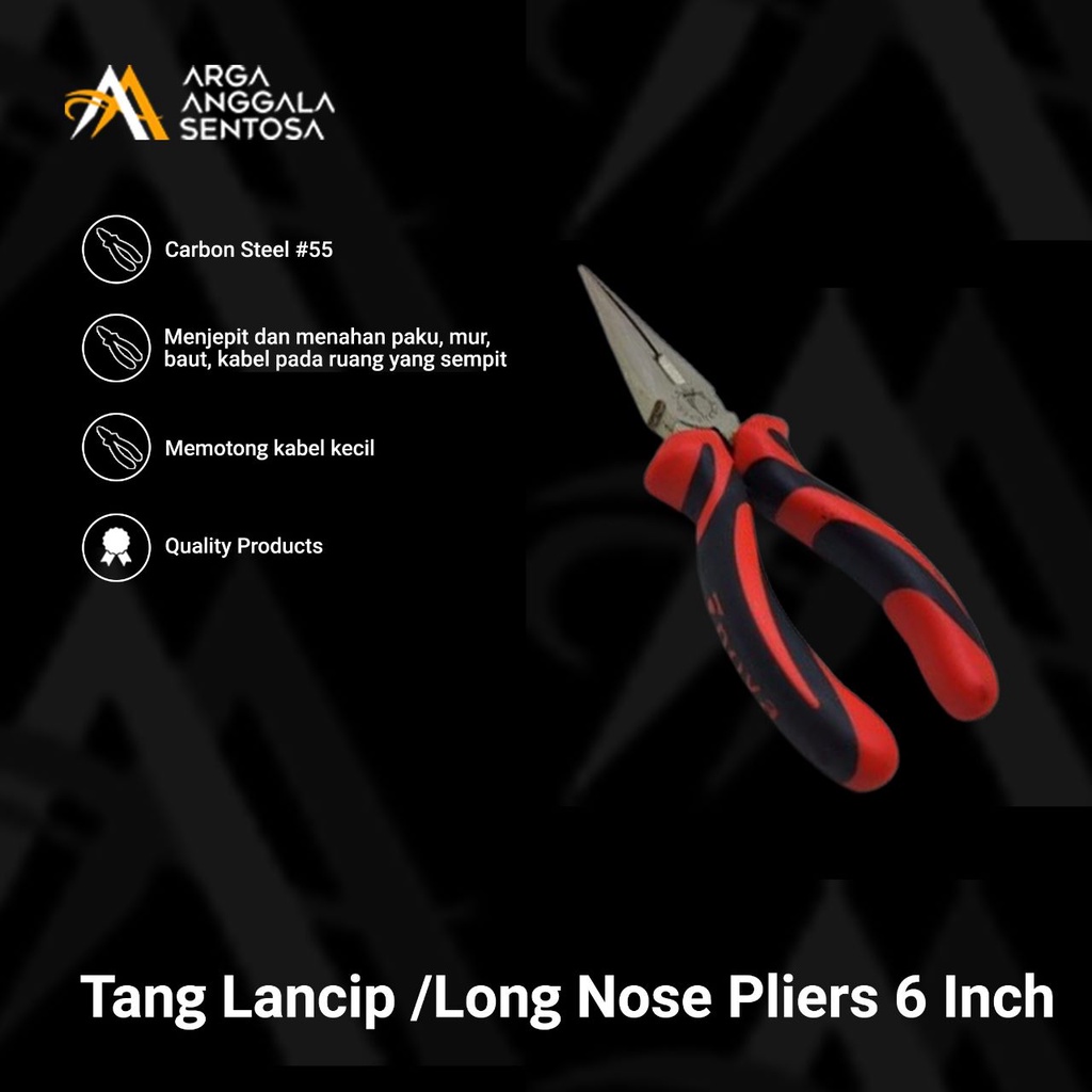 Tang Lancip / Long Nose Pliers 6 inch