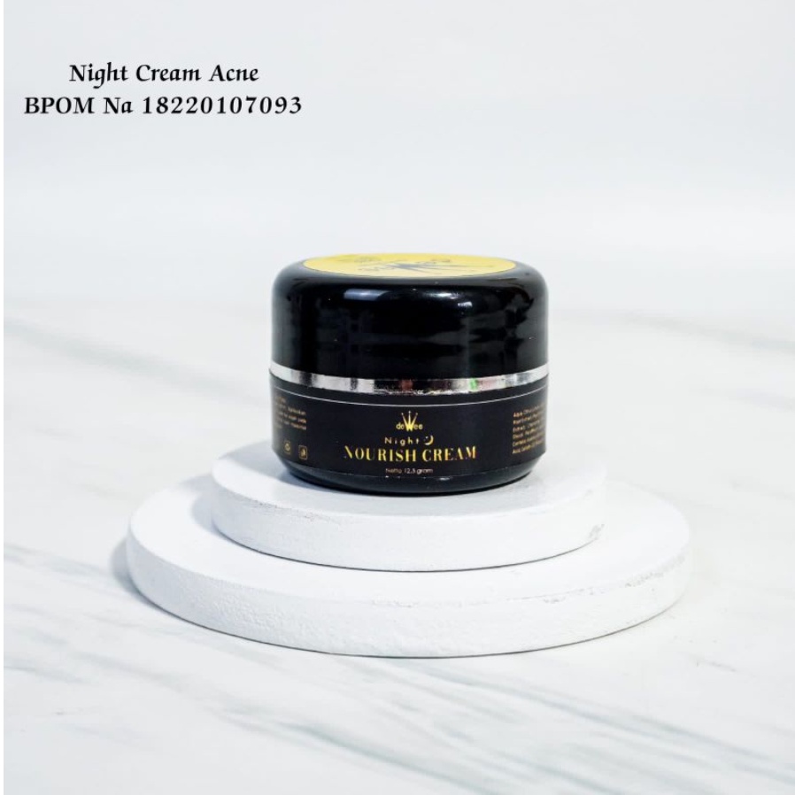 PAKET ECER GROSIR DEWEE Night Cream Malam DEWEE FLEK  BANDEL JERAWAT ACNE AMPUH DEWEE BEAUTYCARE SKI