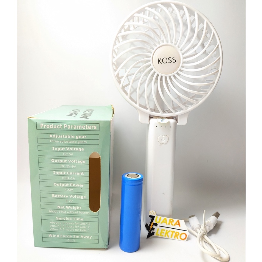 Handy Mini Fan / Kipas Lipat | Kipas Angin Portable | Kipas Angin Genggam USB Putih