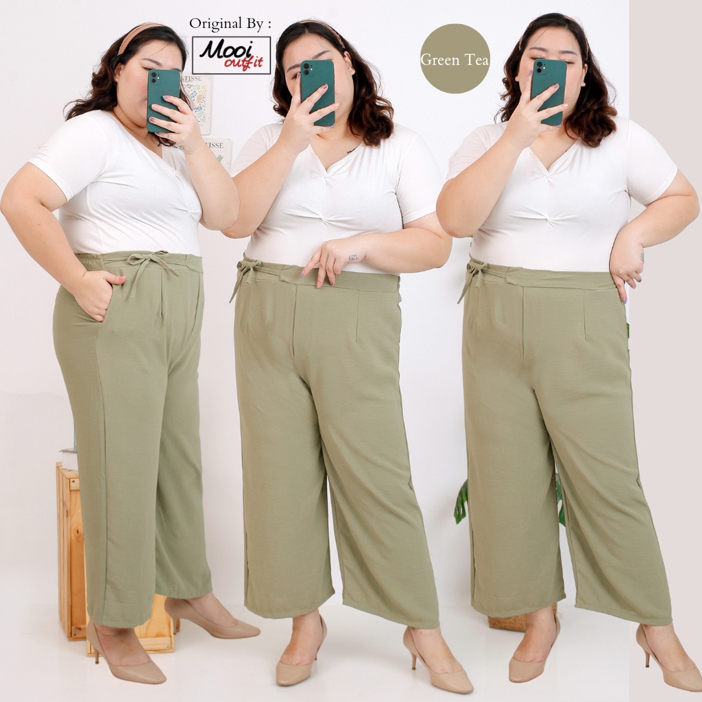 Celana Kulot Wanita Jumbo Crinkle Murah Kekinian