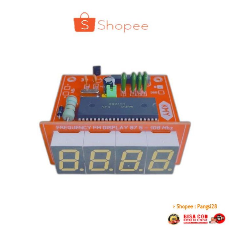 Frequency Counter FM Digital Display 4 Digit - Merah
