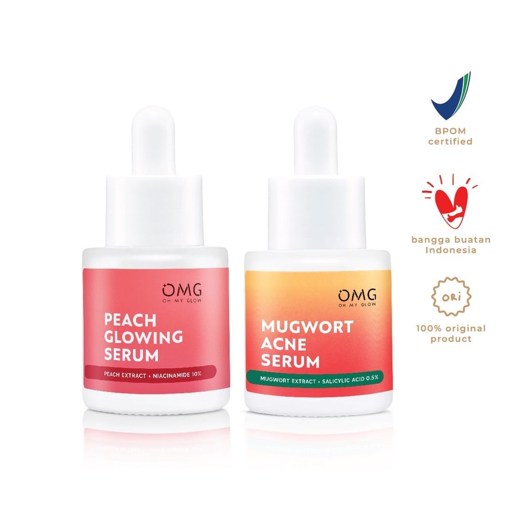 OMG MUGWORT ACNE SERUM &amp; PEACH GLOWING SERUM