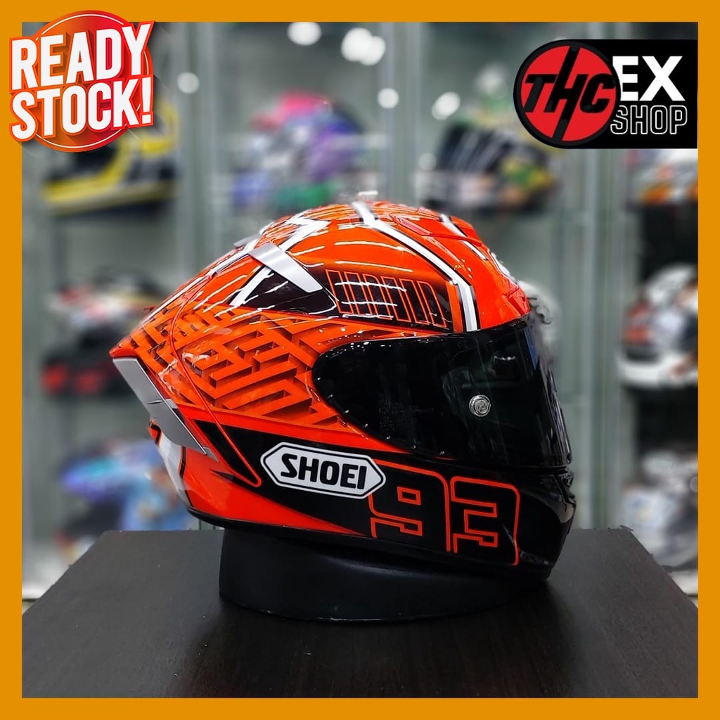 SHOEI X14 RED ANT SIZE L FULL FACE 2ND HELMET