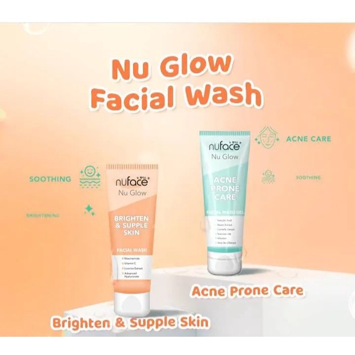 NU FACE NU GLOW FACIAL WASH 80 GRAM @MJ