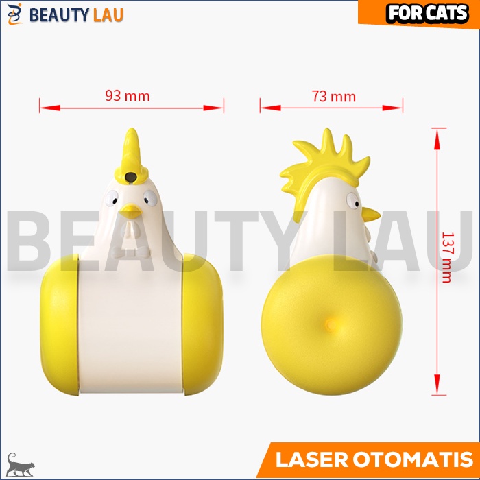 LASER KUCING BENTUK AYAM LESER MAINAN INTERAKTIF KUCING BERGERAK DAN BERSUARA CAT TOYS