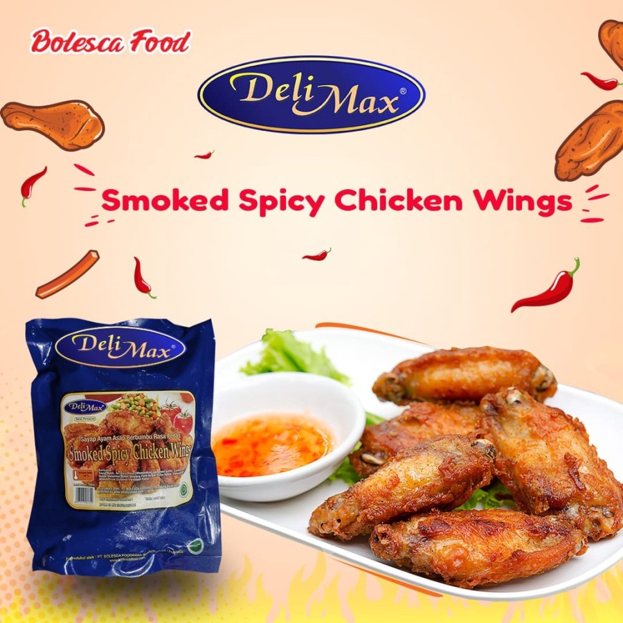Delimax Premium Smoked Spicy Wing 500gr