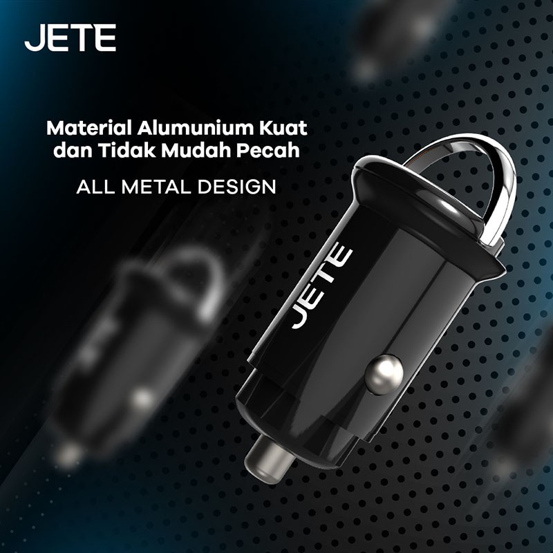 Car Charger Fast Charging 48W 2 Output with PD JETE J5 - Garansi 2 Tahun