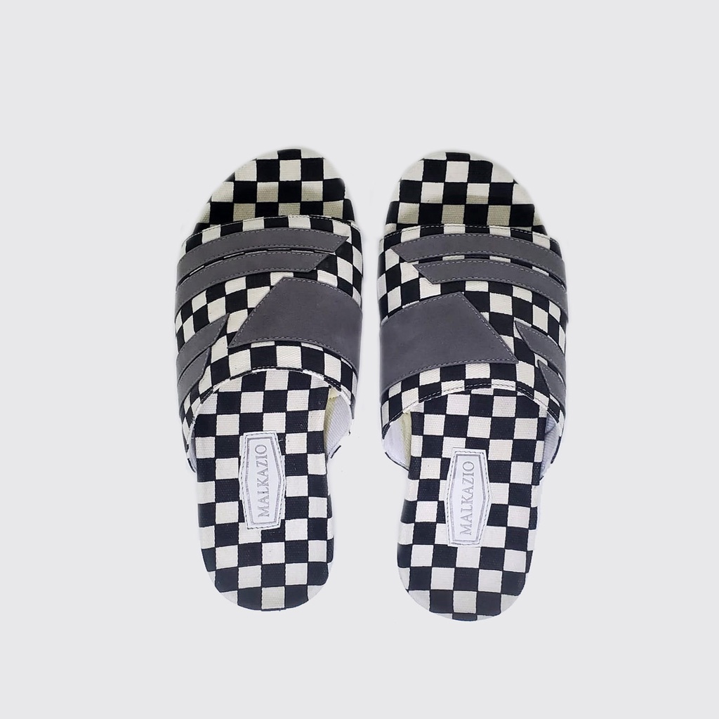 ADMIRAL X ZAGIB CHESS FLAT | Sandal Pria Slide Ukuran Besar Jumbo 43-47 / Sendal Casual Big Size