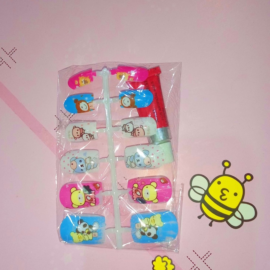 NART nail art kuku palsu sachet anak dan dewasa aksesoris