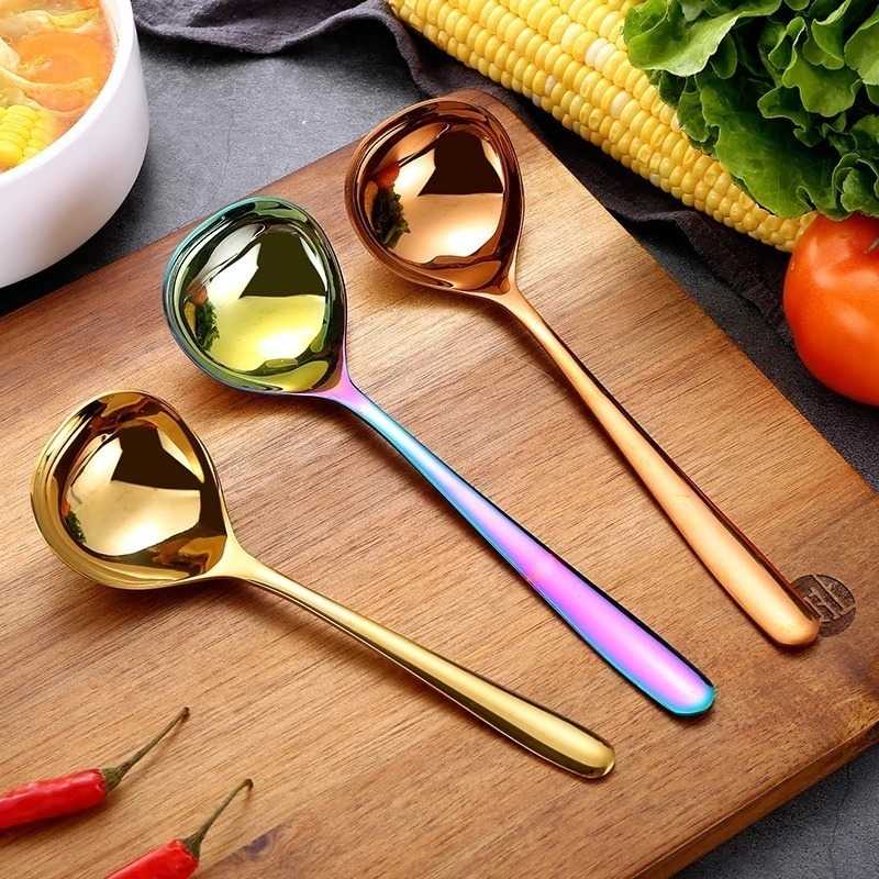 (BISA COD) FTIHSHP Moitakiy Sendok Makan Sup Soup Spoon Stainless Steel - F82