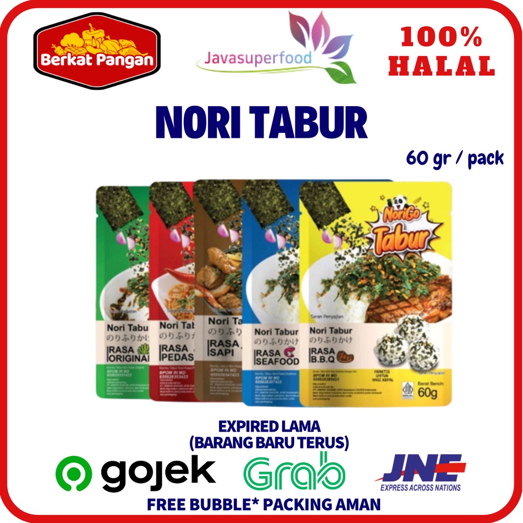 Nori Tabur Rumput Laut Panggang 60 g Halal / Abon Nori / Taburan Rumput Laut Kering