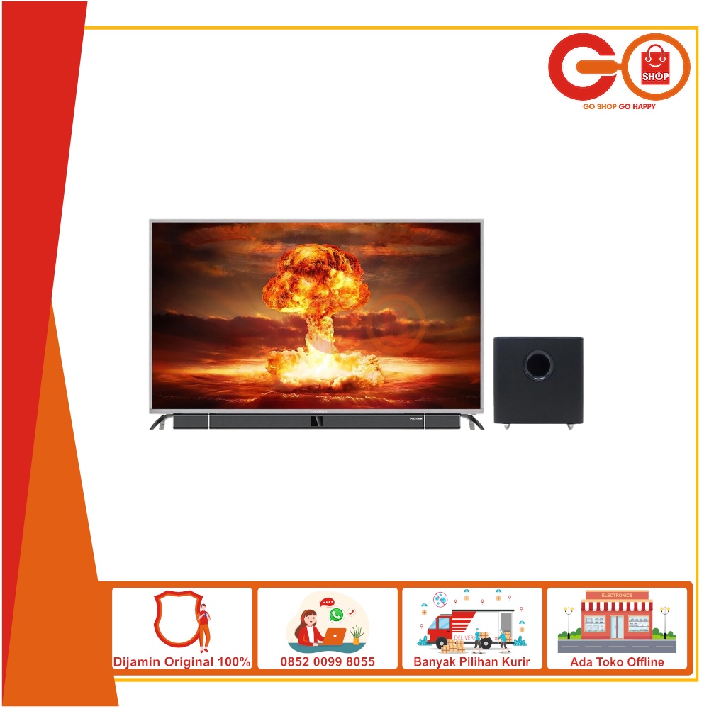 LED TV 50 INCH POLYTRON FULL HD CINEMAX SOUNDBAR PLD 55BU8850
