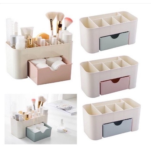 Rak Kosmetik Plastik Mini Tempat Perhiasan Kotak Penyimpanan Laci Storage Box Alat Make Up Wadah Kos