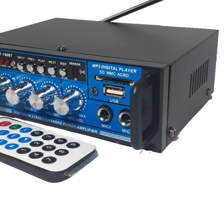 ♜ POWER AMPLIFIER BLUETOOTH F-188BT/AMPLIFIER SALON AKTIF F 188BT/POWER AMPLIFIER & MIXER /AMPLI FLE