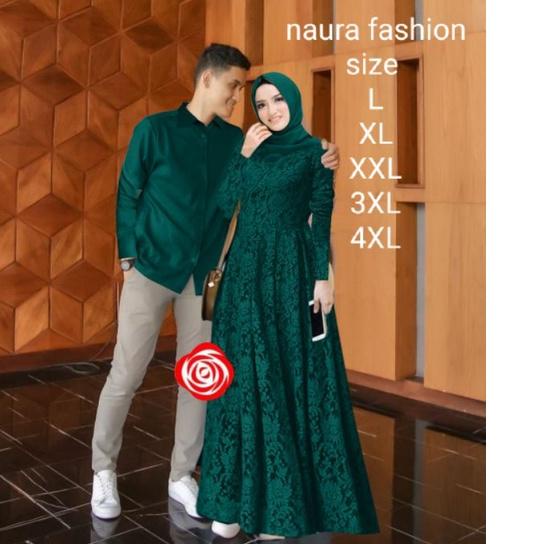 Terlaris BAJU COUPLE RENADA(SIZE L,XL,XXL,XXXL) BRUKAT LAPIS FURING  /SIZE JUMBO / GAMIS COUPLE KOND
