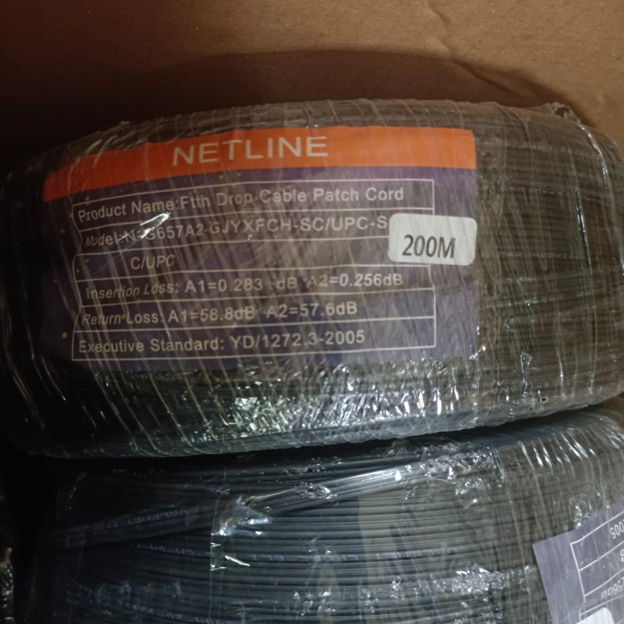 Netline Kabel FO 200Meter Sc To Sc Single Mode - Kabel Fiber Optic 200M