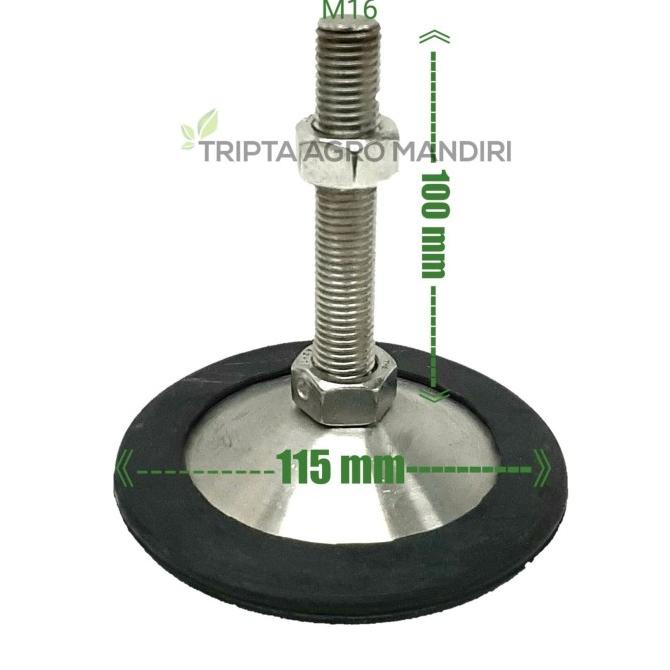 Adjuster Foot Kaki Meja M16 X 100 Mm Sus 304 Stainless