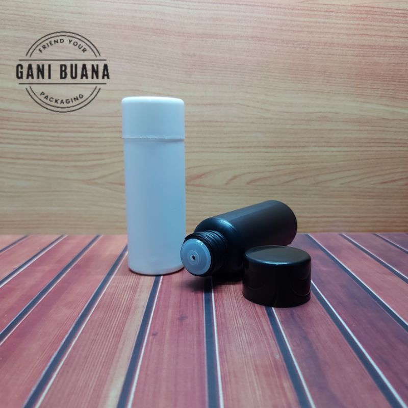 BOTOL HAIR POWDER 60ML HITAM HDPE/PUTIH HDPE POLOS