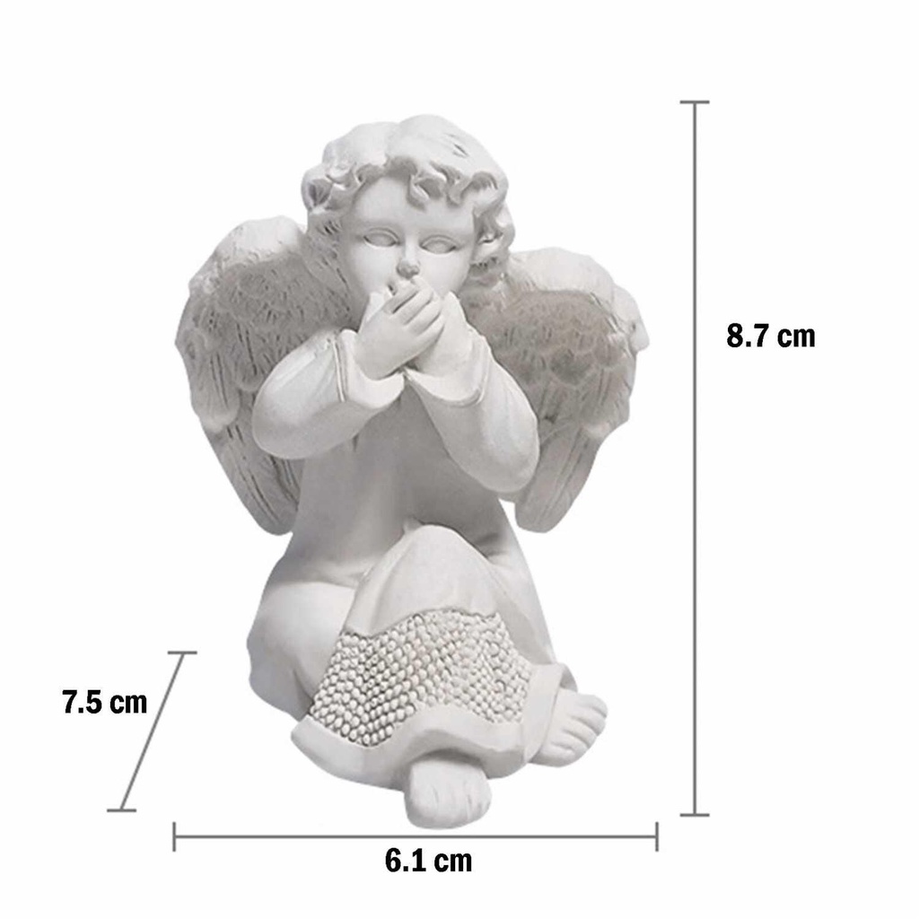 Patung Taman Malaikat Angel Shaped Decorative Garden Statue - LU01 - White