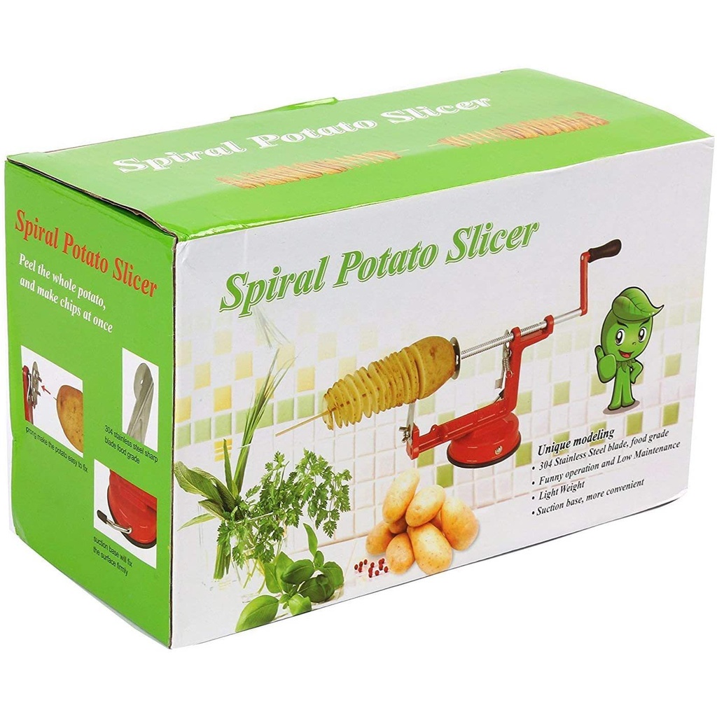 Spiral Potato Slicer Chips Pemotong Kentang Spiral / Alat Pembuat Keripik Kentang / Serutan Parutan / Spiral Potato Cutter Slicer