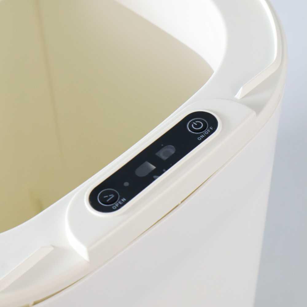 Tempat Sampah Smart Trash Can Motion Sensor Dustbin 16L Versi Baterai - L1 - White