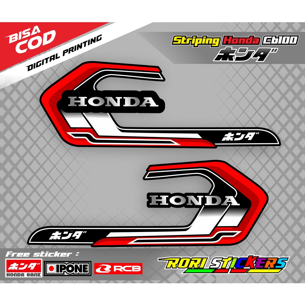 STRIPING VARIASI CB100 HONDA GANK / STICKER LIST MOTOR CB100 CLASSIC