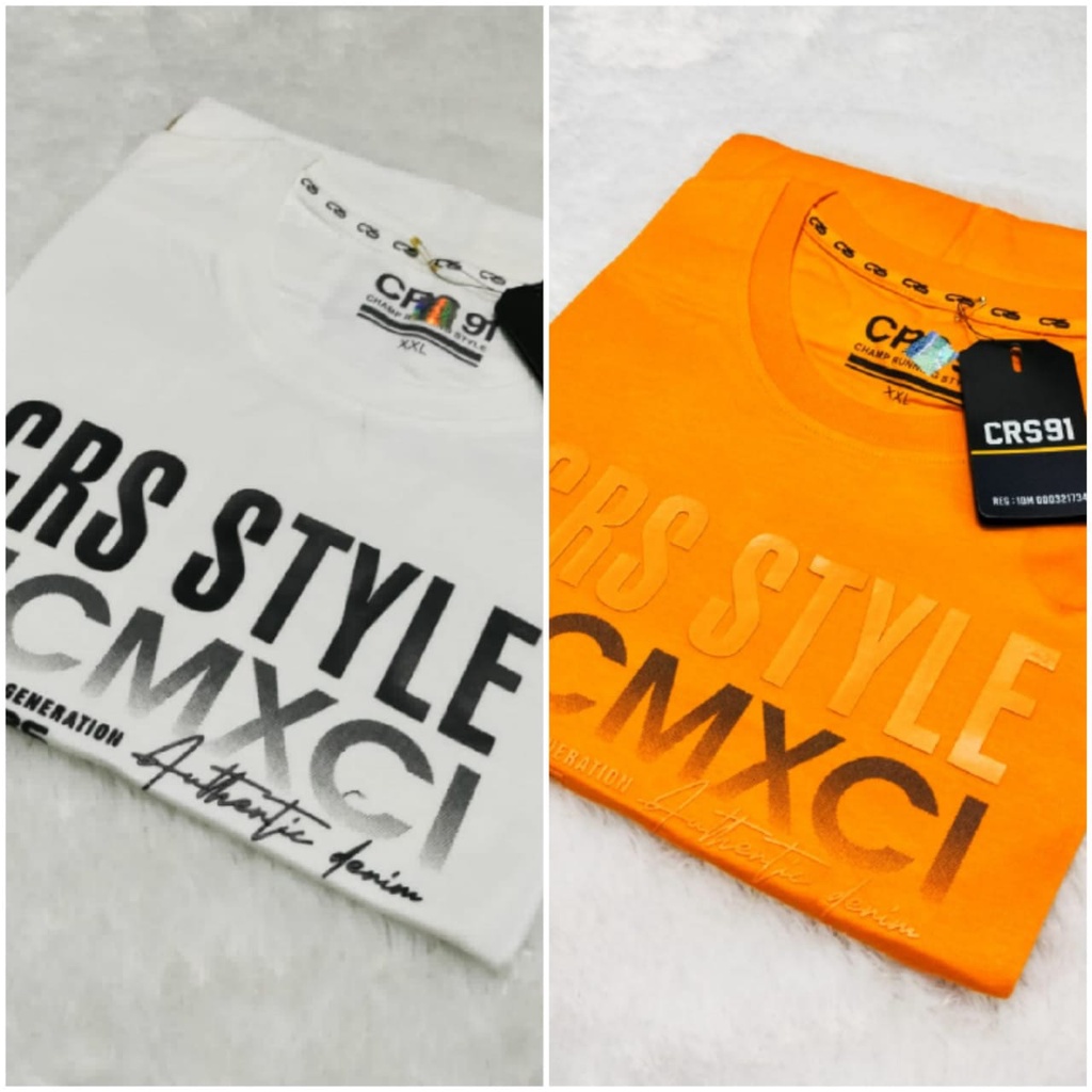Baju Pria Distro style Crs91 Kaos Oblong Murah ize M-XXL Warna Terang