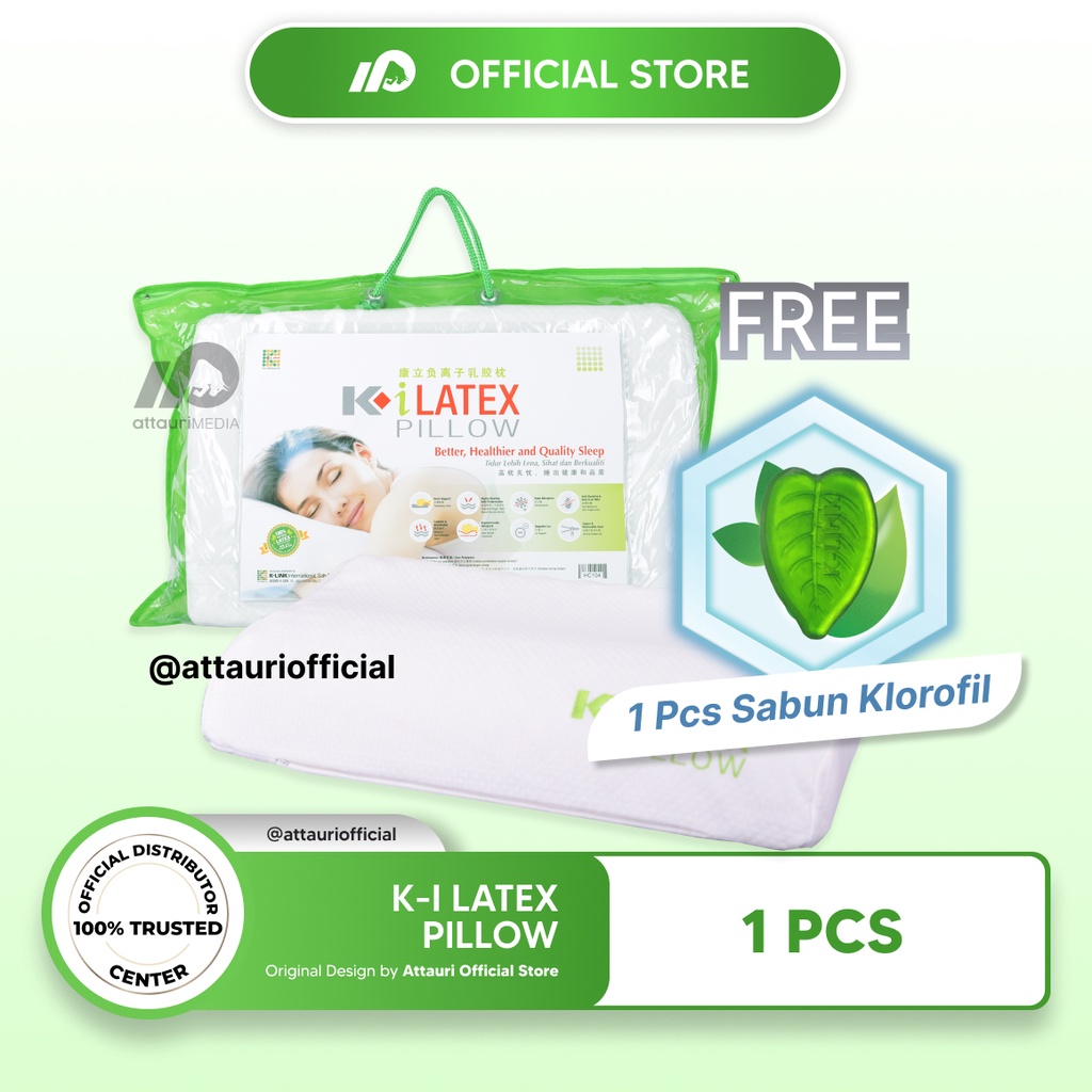 K i Latex Pillow K Link Original Bantal Terapi Memancarkan Ion Negatif by K Link Original Official S