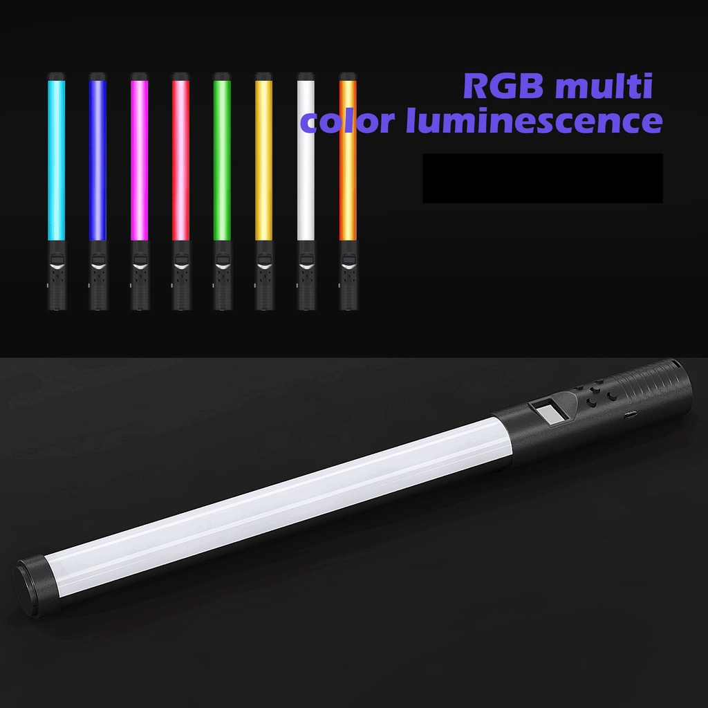 RGB  Handheld Colorful LED Stick Fill Light Handheld LED Flash Light Stick Photographic Lighting  with Remote Control 2000 Lumens