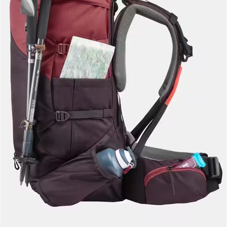 FORCLAZ Trek 100 Easyfit Tas Ransel 50L Wanita Backpack Gunung