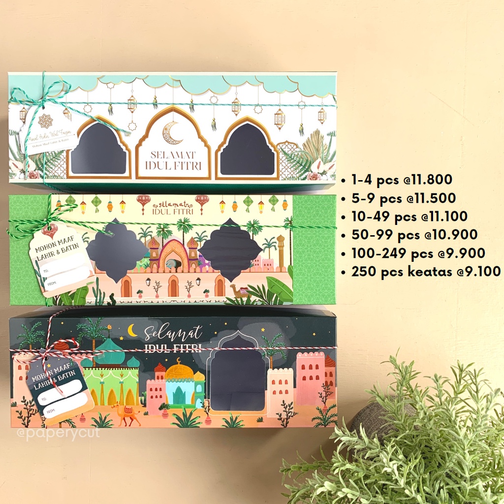 

Box Dus Kotak Kue Roll Cake Cookies Lebaran / Idul Fitri 30 x 10 x 10