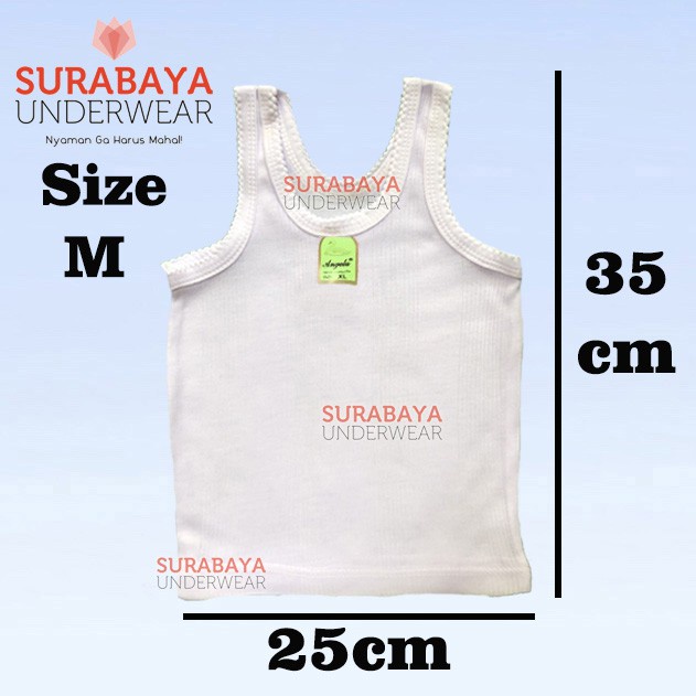 KAUS DALAM / SINGLET BATITA PUTIH (1-3THN)