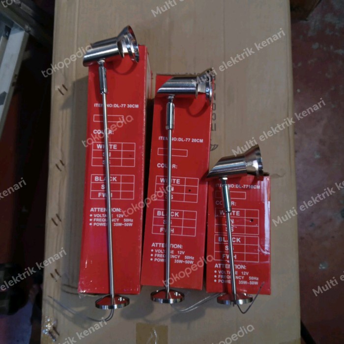 Terlaris Fiting Tangkai Lampu Sorot Etalase / Pameran / Lukisan Halogen Mr16 Sv