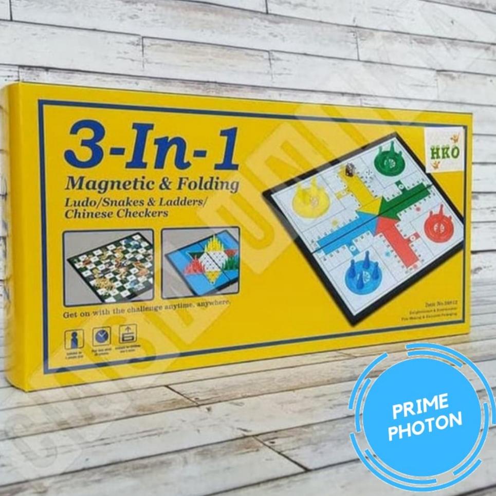 ➻ Ludo, Ular Tangga, Halma Magnet 3 in 1 ➦