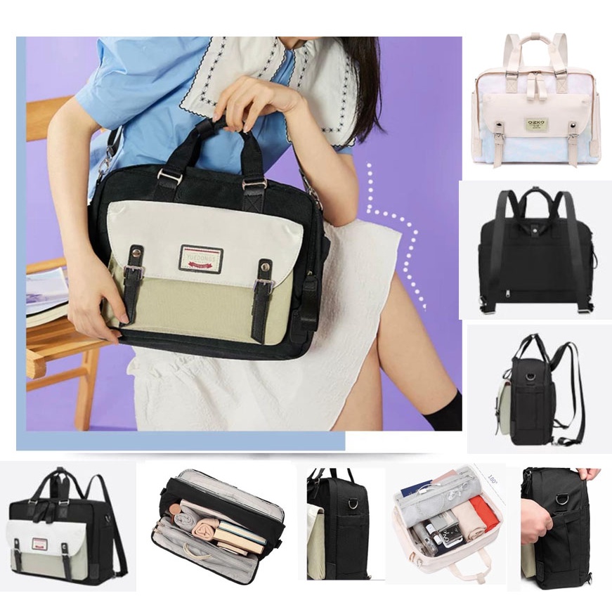 Tas Laptop Macbook OZKO Multi Ways Selempang Jinjing Ransel Backpack Size 11 12 13 14 15 16 inch