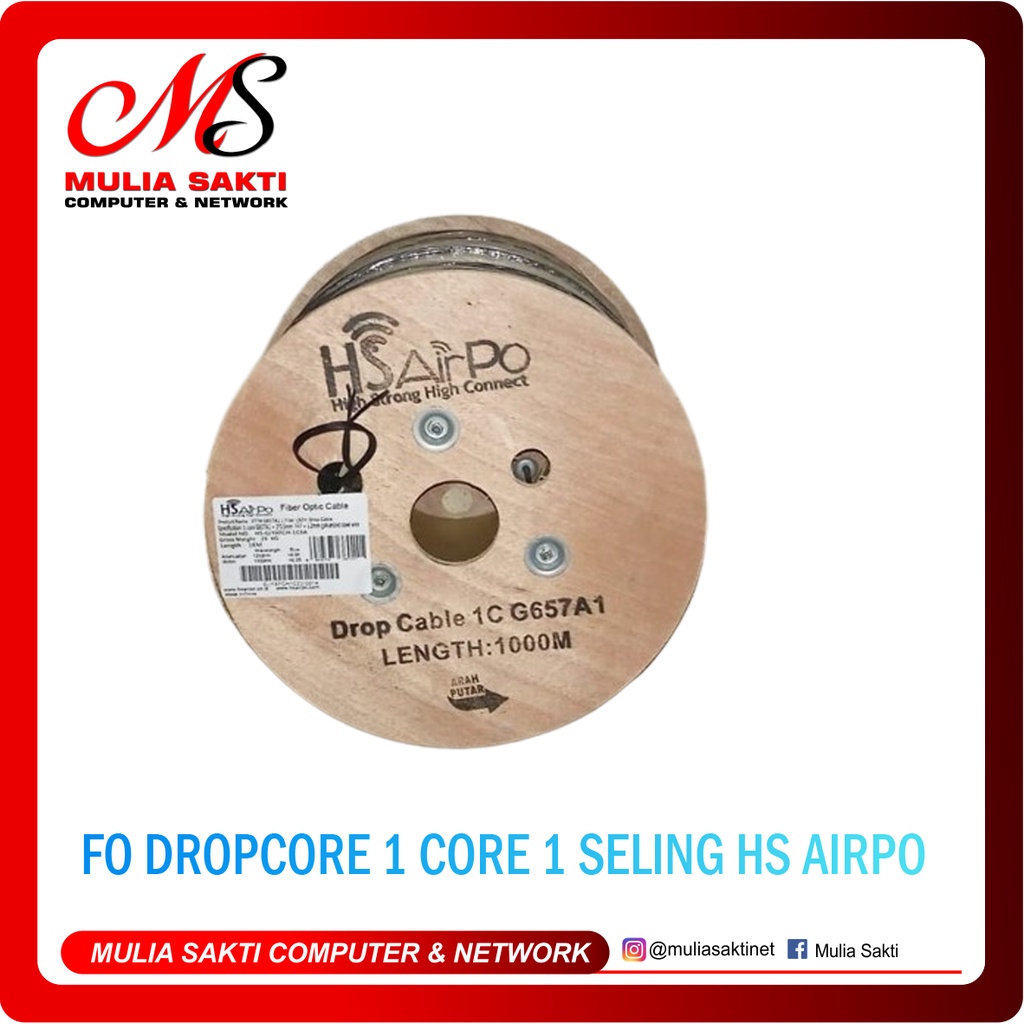 Hsairpo Kabel FO Dropcore 1 core 1seling 1km