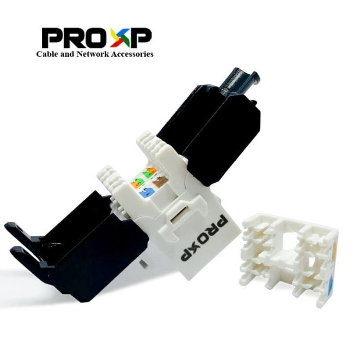 PROXP KJZ602 Keystone Modular Jack RJ45 - CAT 6 with Black Shield