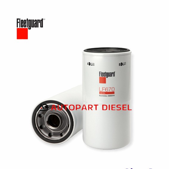 LF670 Fleetguard Genuine Oil Filter P551670 J8612670 W1294 B196 C-5715 SFO2670 JOC-88022 3889310 331