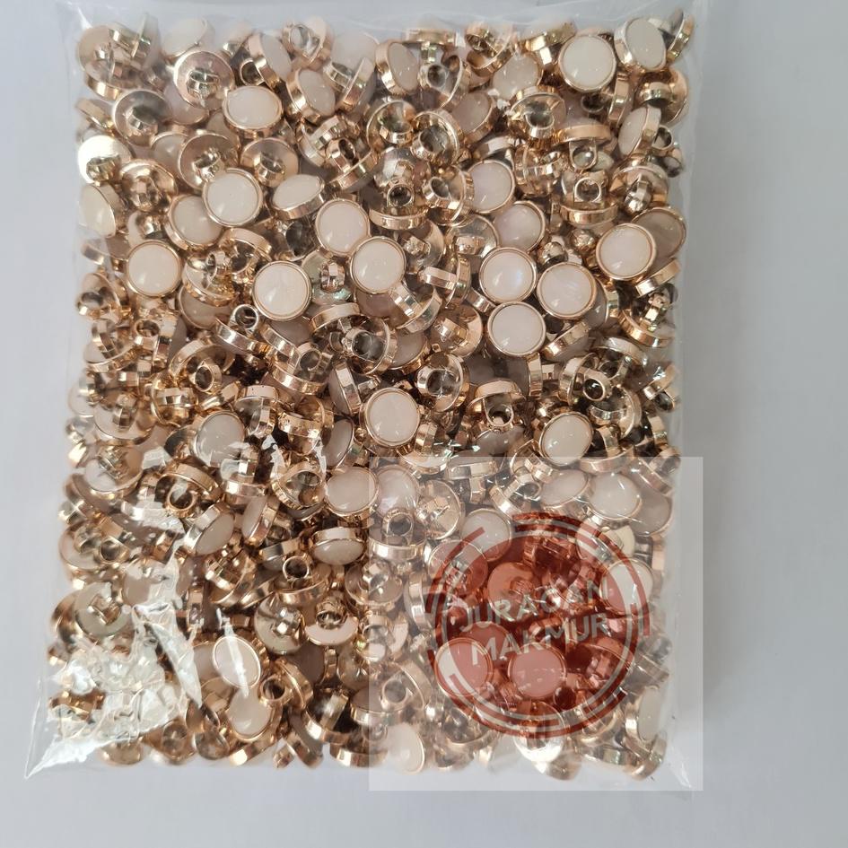 ™ [400pcs] Kancing Mutiara 18L isi  - Kancing Mutiara List Emas dan Silver / Kancing Blouse Cewek Mu