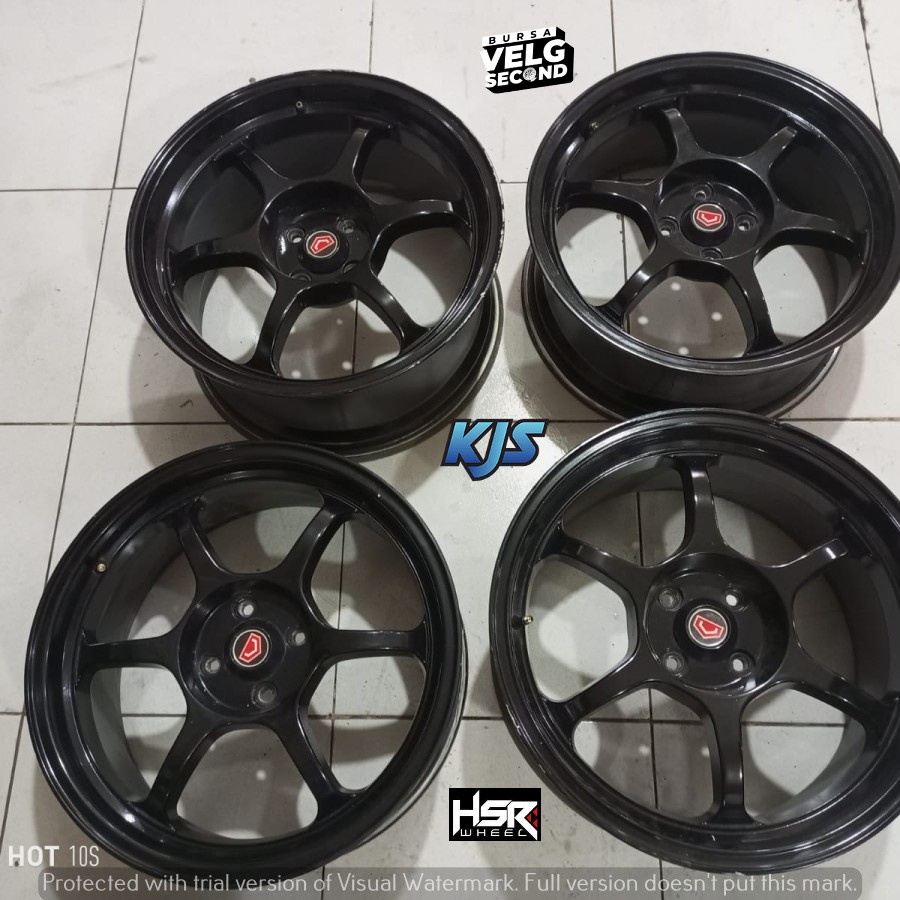 VELG MOBIL RACING BEKAS SSR RING 17X7,5/8,5 BAUT 4X100 ET35