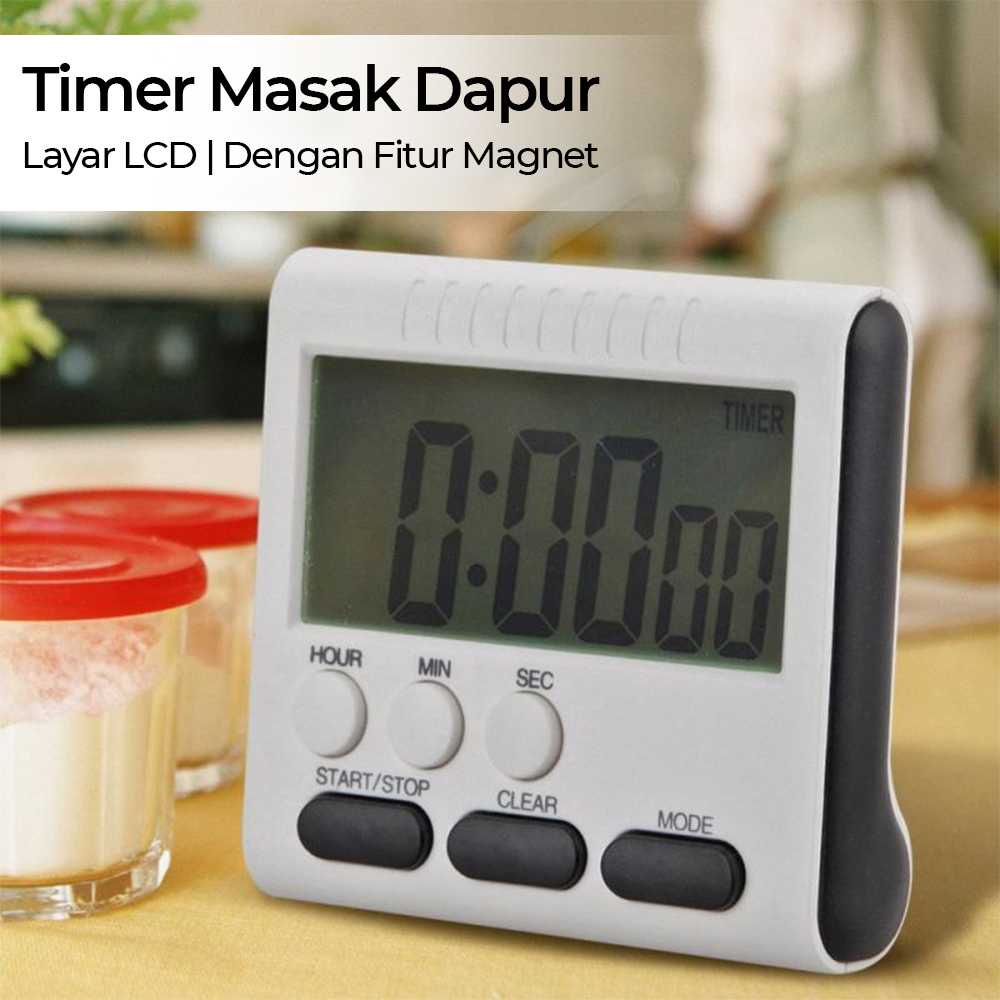 (BISA COD) FTIHSHP QASIQ Timer Masak Dapur Magnetic Stand Kitchen Countdown Clock - JS-183
