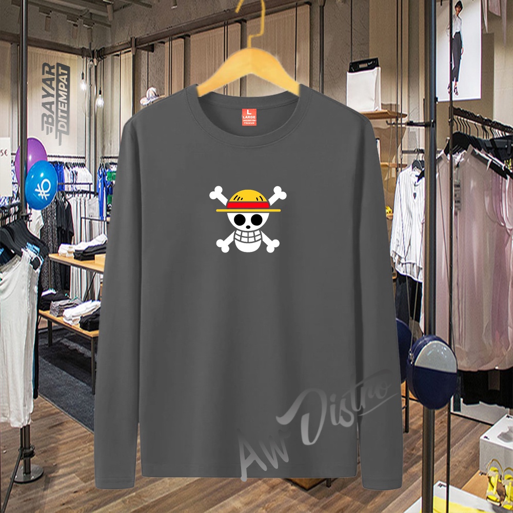 COD Baju Kaos Distro TENGKORAK X Premium Quality Lengan Panjang Kaos Tulisan Kaos Kata-Kata Kaos Sablon Big Size