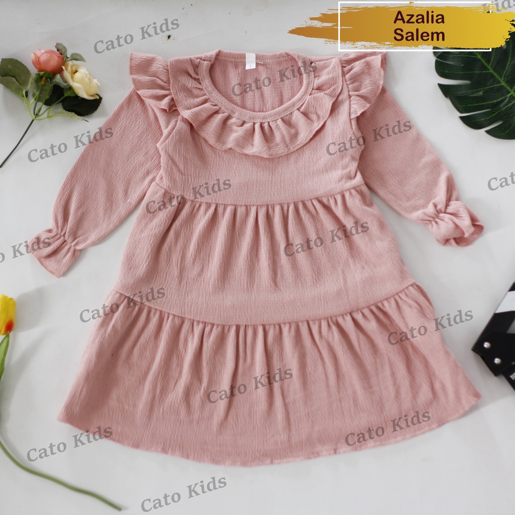 Baju Dress Baby Perempuan Azalia Crinkle Cantik Motif Lucu Premium Murah COD