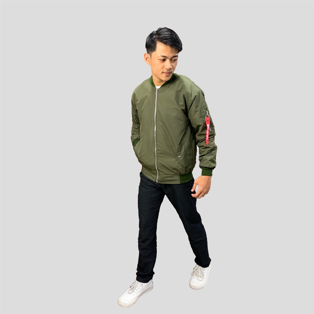 BRIGO Jaket Bomber Polos || Bomber Varsity || Bahan Taslan JN ( Pria dan wanita )