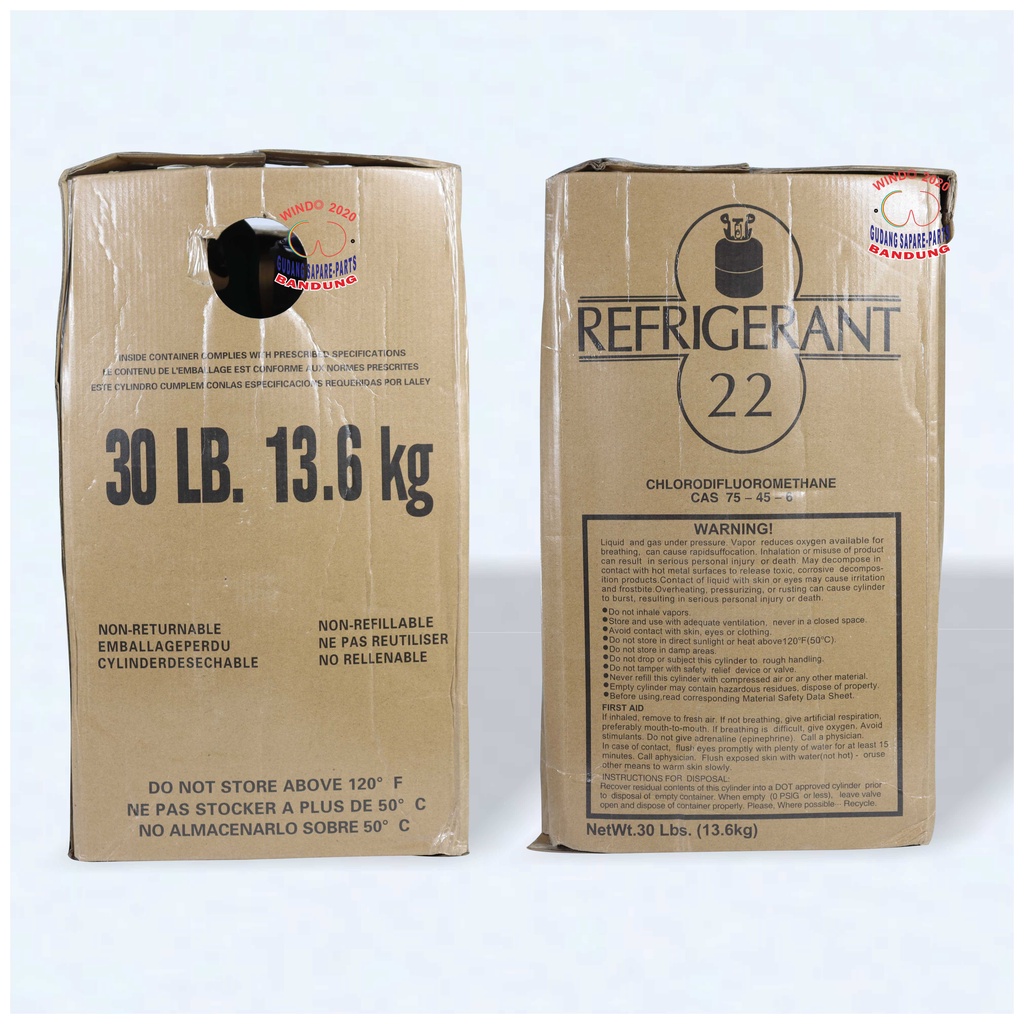 REFRIGANT  R 22 TABUNG 13.6 KG | PREON ORIGINAL SEGEL | FREON AC R22